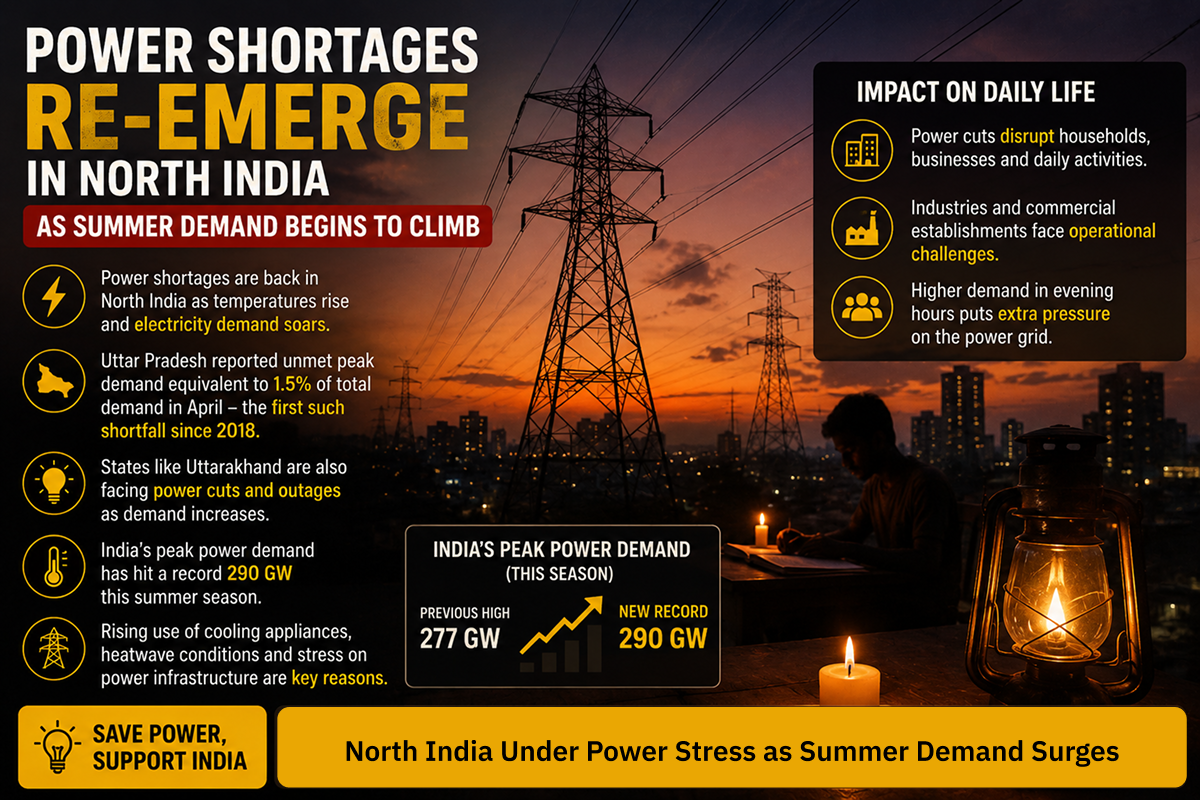 Power Shortages Return in North India as Summer Electricity Demand Surges