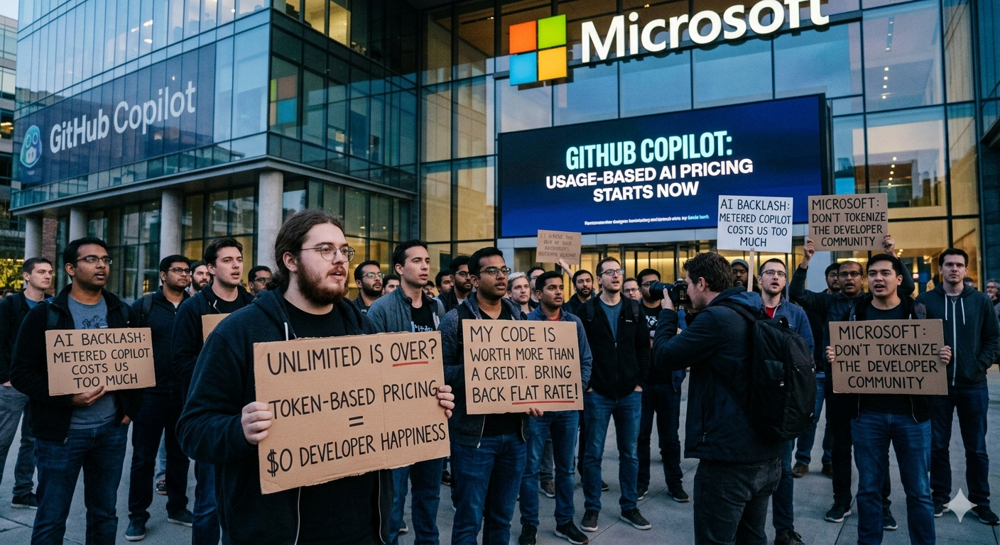 Microsoft Faces Developer Backlash as GitHub Copilot Moves to Usage-Based AI Pricing