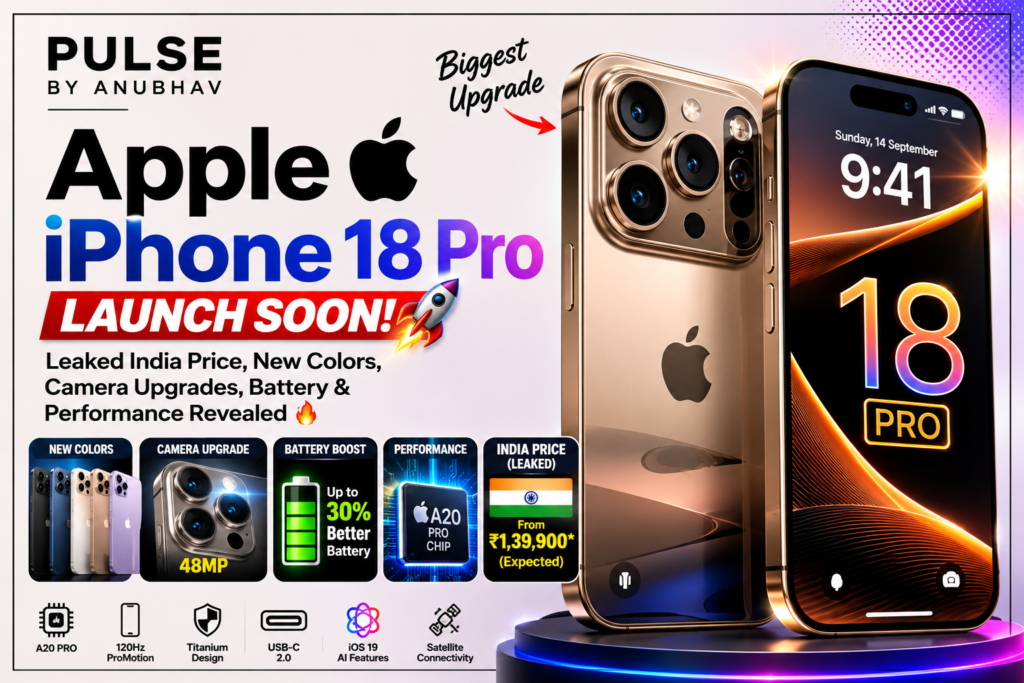 iPhone 18 Pro Series Tipped to Bring Bigger Batteries, A20 Pro Chip and Slimmer Dynamic Island; India Prices May Remain Stable