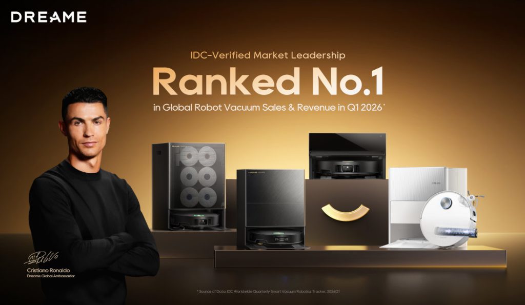 Dreame Claims Top Spot in Global Robot Vacuum Market, Ranked No.1 in Sales and Revenue by IDC for Q1 2026