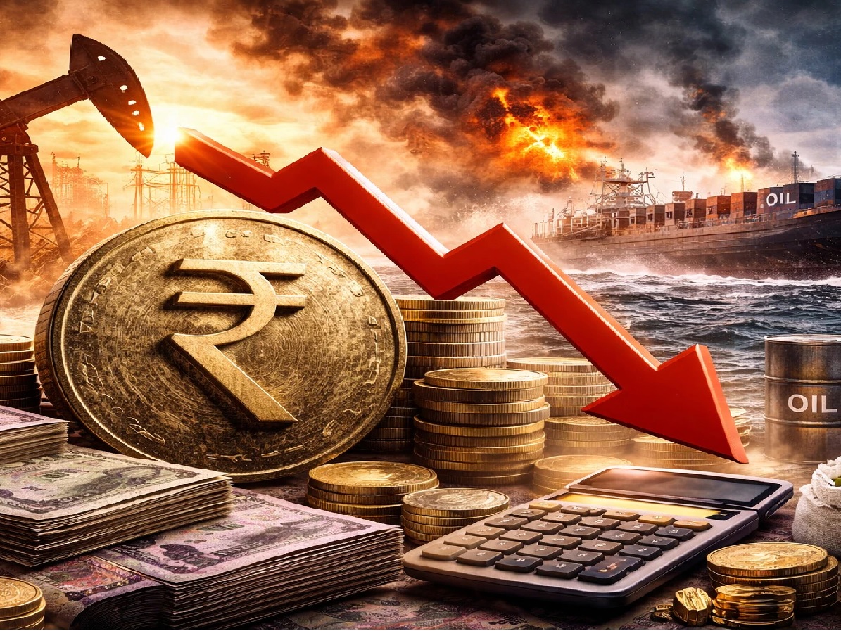 Geopolitical Tensions & Oil Surge Push Indian Rupee Down to 95.45 Against US Dollar