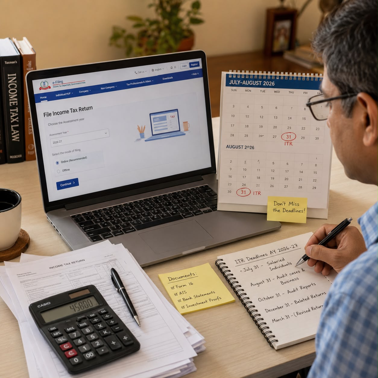 ITR Filing Deadlines for AY 2026-27: Key Dates You Must Not Miss