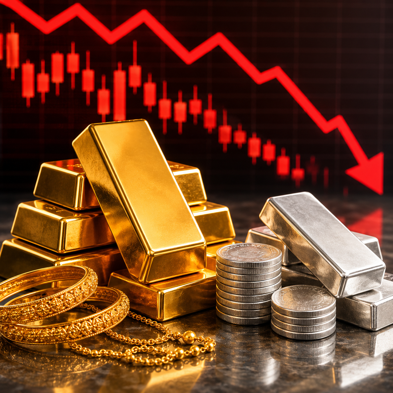 Gold, Silver Prices Tumble
