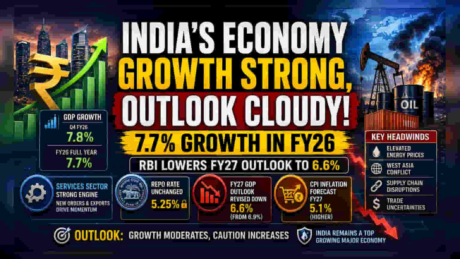 India’s Economy Grows 7.7% in FY26, Q4 GDP Accelerates to 7.8% Amid Strong Domestic Demand