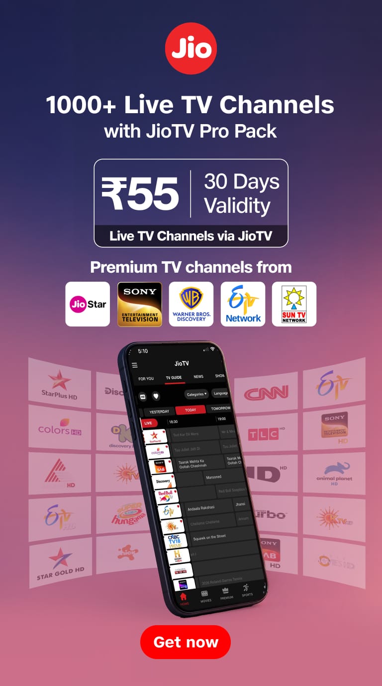 Jio Launches ₹55 JioTV Pro Pack