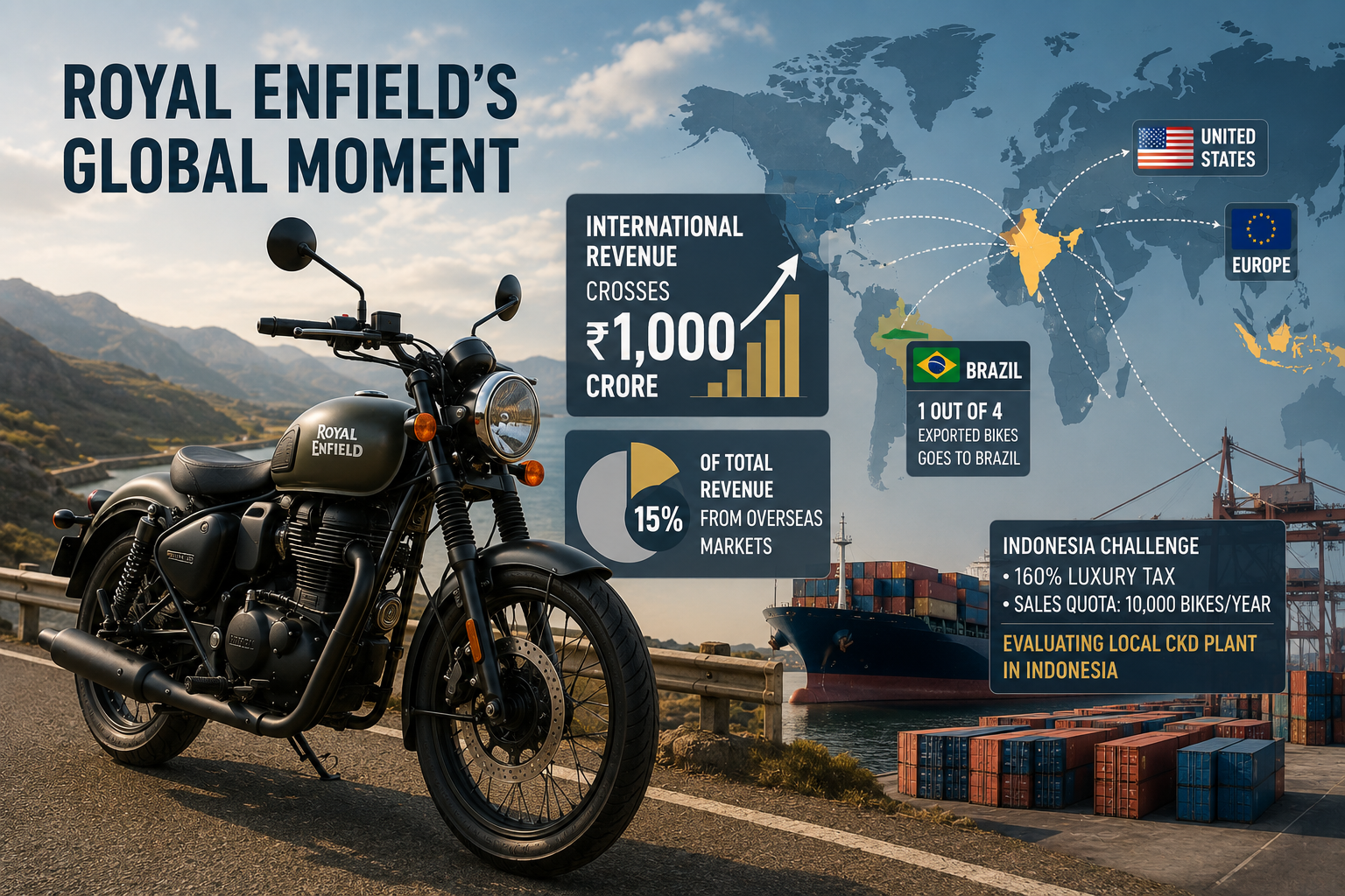 Royal Enfield’s Global Revenue Crosses ₹1,000 Crore