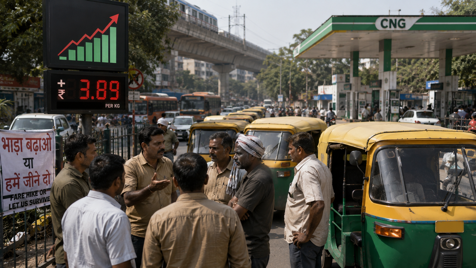 Delhi CNG Price Hike Sparks Strike Threat