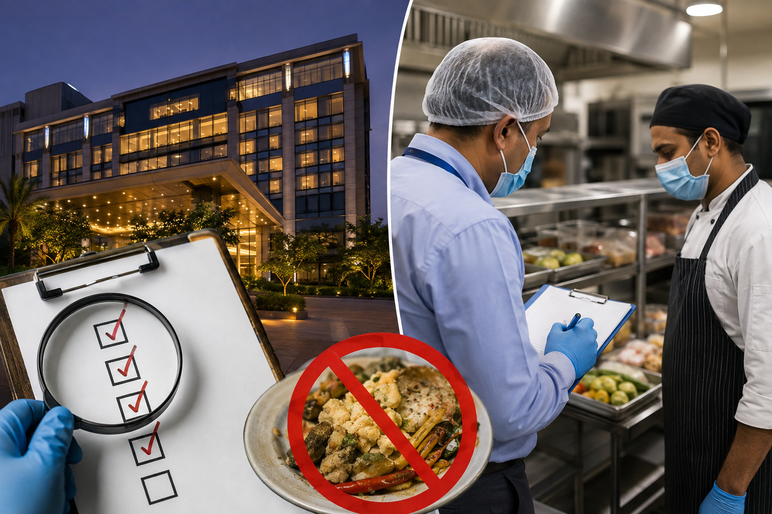 FSSAI Flags Aerocity Hotels