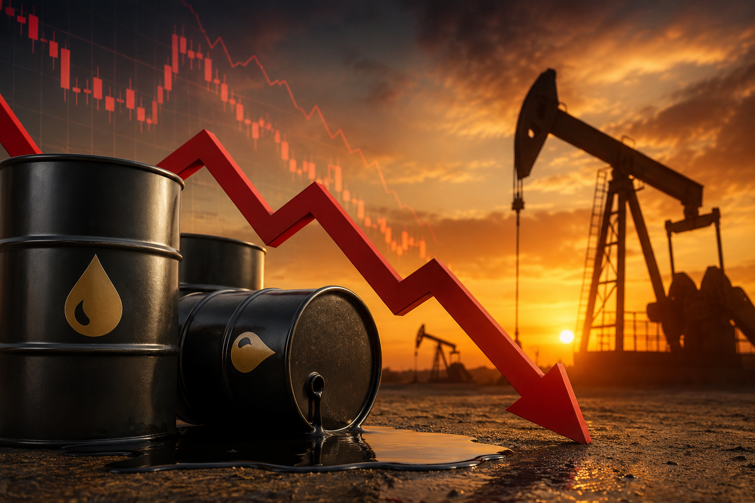 Crude Oil Prices Fall 5%