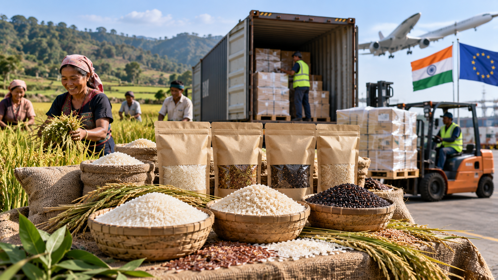 Tripura Organic Rice Reaches Europe