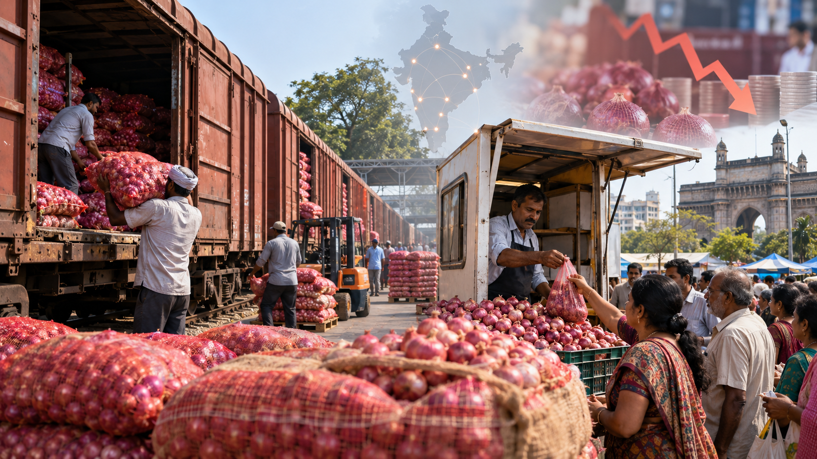 Government Sells Buffer Onions Across Cities
