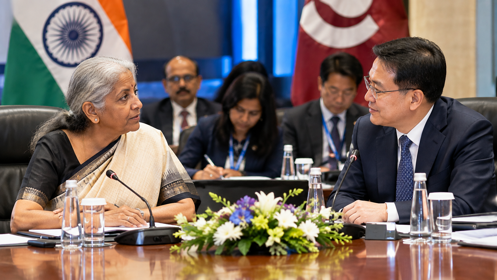 FM Sitharaman Meets AIIB President