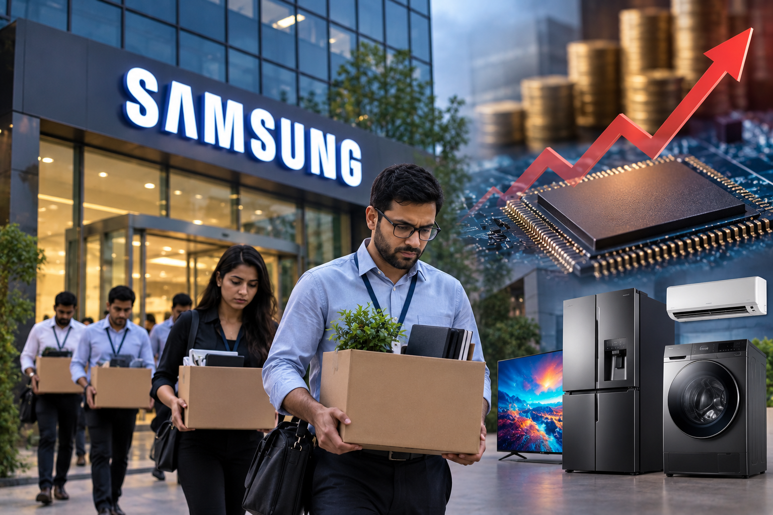 Samsung India Cuts Up to 100 Jobs