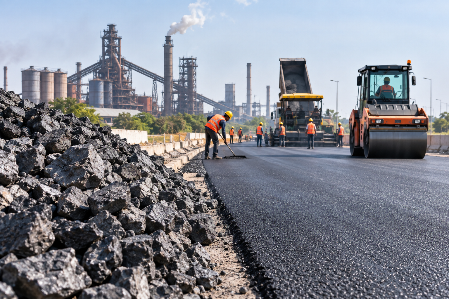 Steel Slag Roads Cut Costs