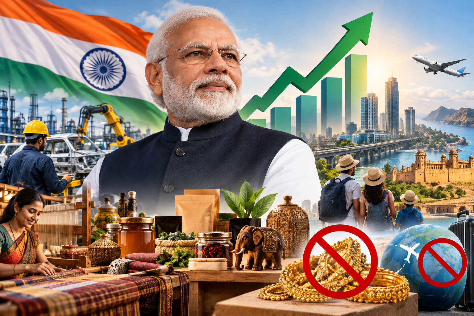 Modi Pushes Swadeshi After 7.8% Growth