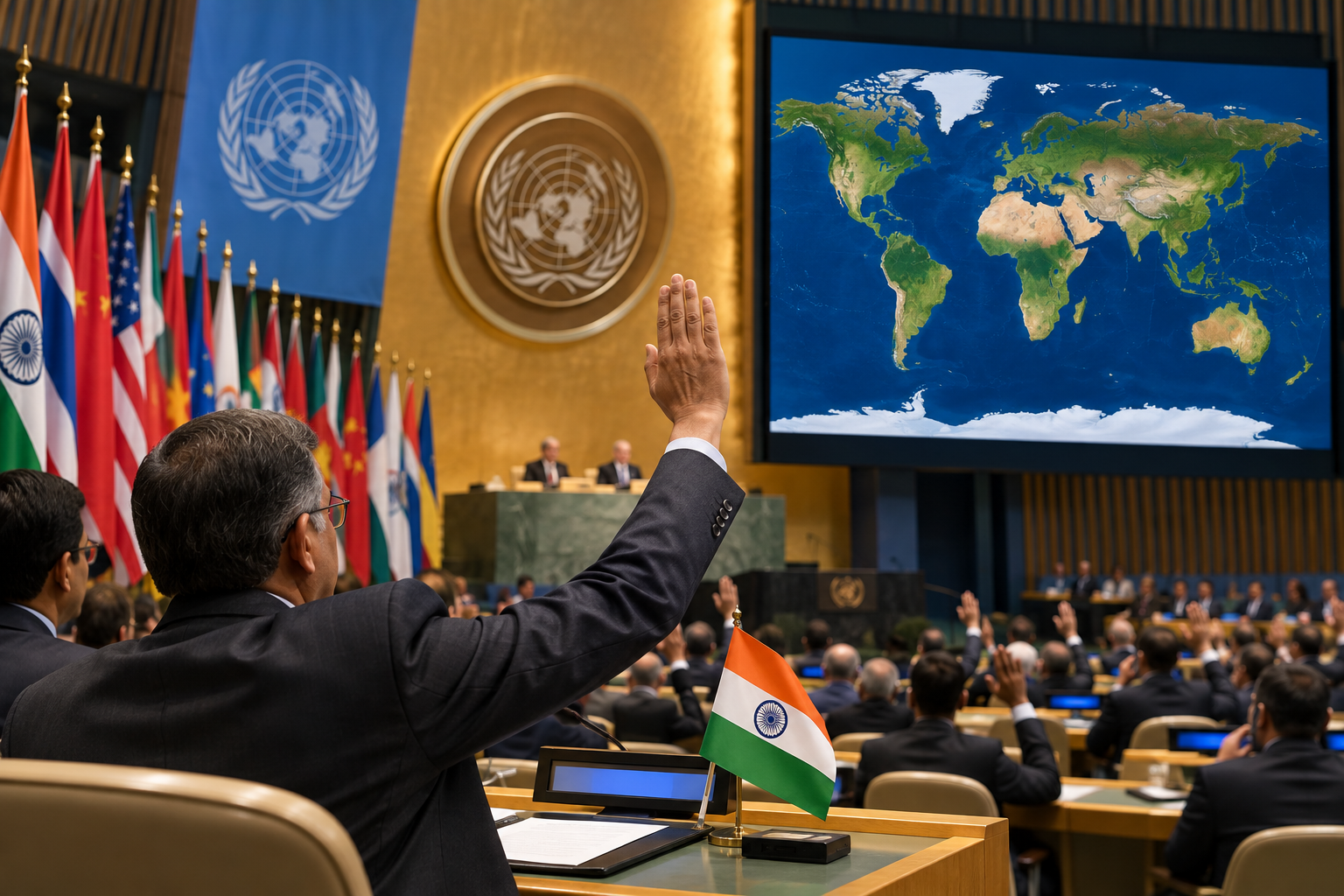 India Backs UN World Map Resolution